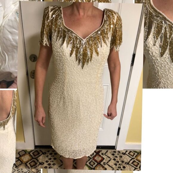 Vintage Louise Blum Formal/Cocktail Beaded/sequin - Picture 1 of 7